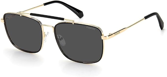 Polaroid Men's Sunglasses PLD 2111/s, 2M2/M9 Black Gold, 57 - Black / Gold