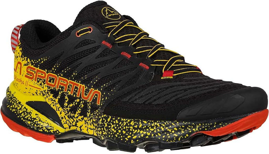 La Sportiva Akasha II Men's Trail Running Shoes - Black / Yellow