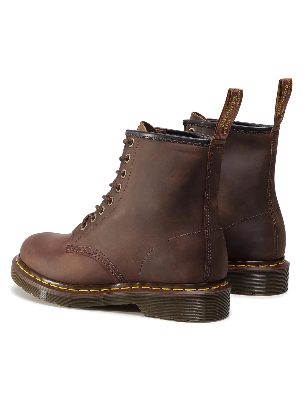 Dr. Martens 1460 Unisex Crazy Horse Leather Lace Up Boots, Brown