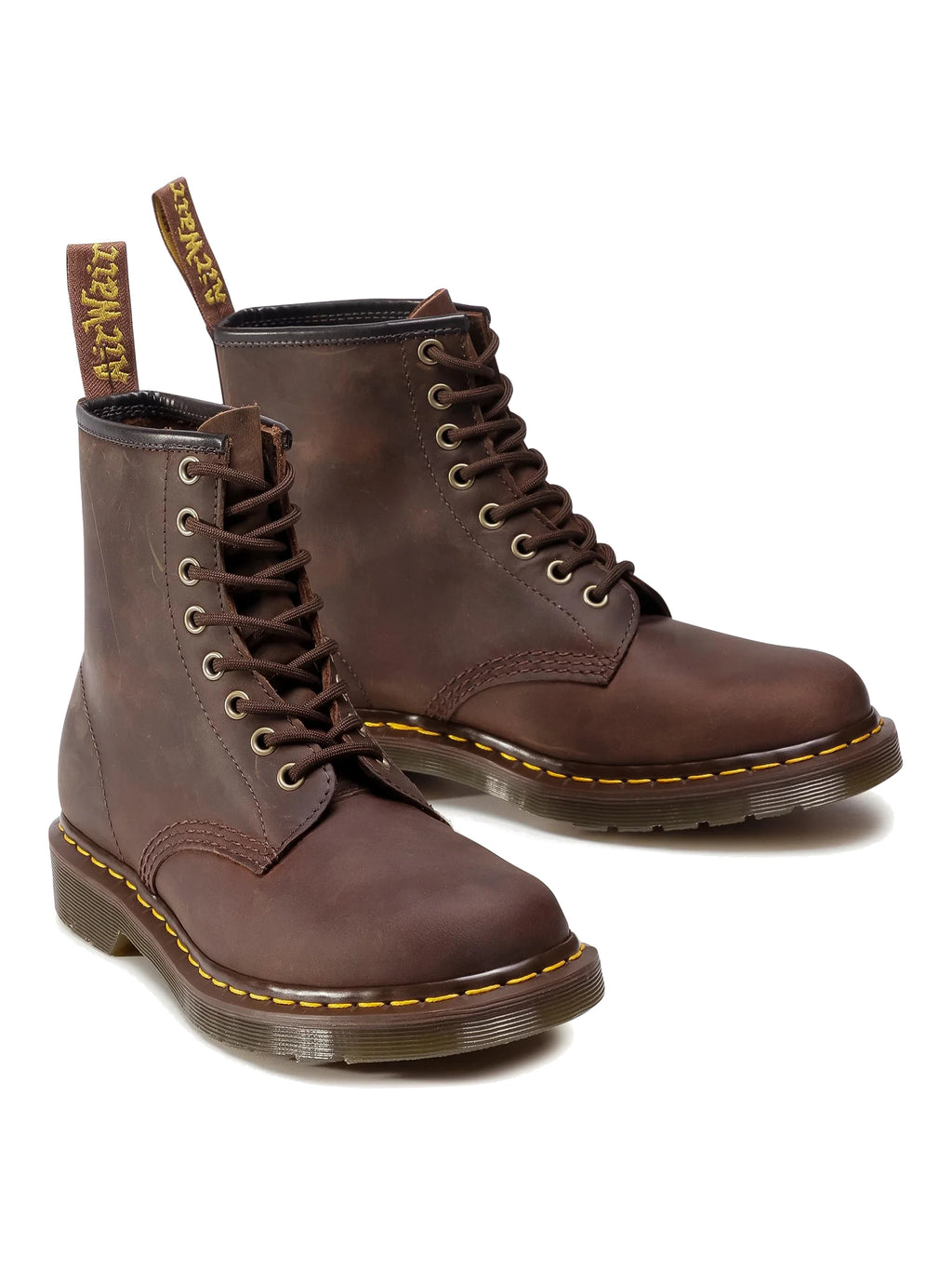 Dr. Martens 1460 Unisex Crazy Horse Leather Lace Up Boots, Brown