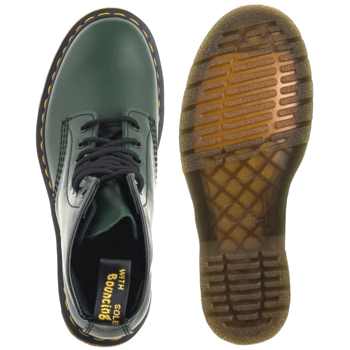 Dr. Martens 1460 Unisex Smooth Leather Lace Up Boots, Green