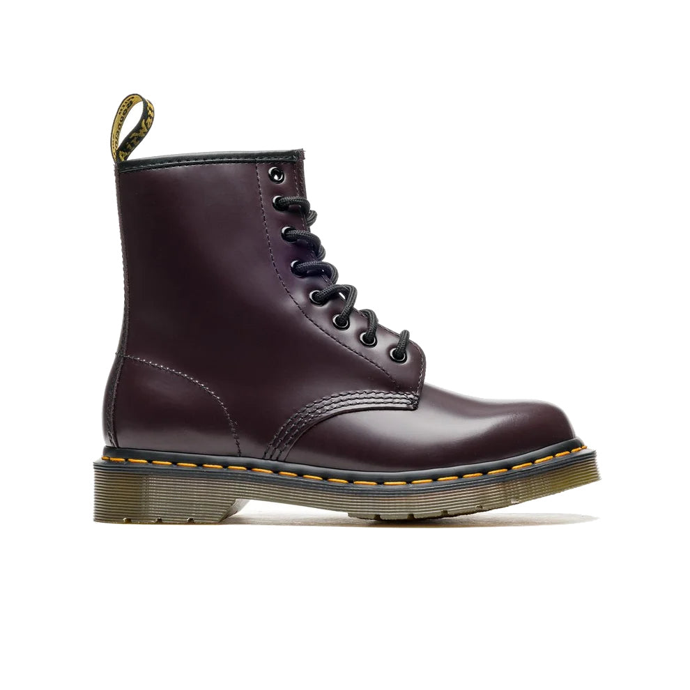 Dr. Martens 1460 Unisex Smooth Leather Lace Up Boots, Burgundy